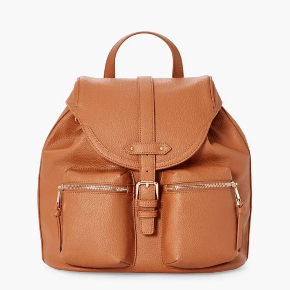 NWT JUSTFAB UTILITY BACKPACK (CASHEW)
